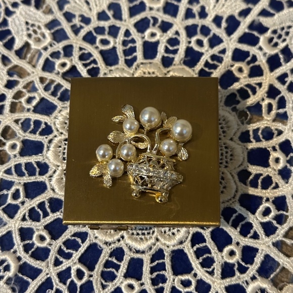 2 Lipstick Case & Lip Fix Mirror - Rare MCM Jeweled Purse Accessory/ Compact NOS - Picture 6 of 6